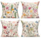VAKADO Kissenbezüge Kissen 45x45cm Draußen Frühlingsblume Bunt Schmetterling Blatt Kissenhülle Outdoor Kissen Libelle Dekorations Home Decor für Balkon Car Patio Couch Sofa Schlafzimmer 4er Set