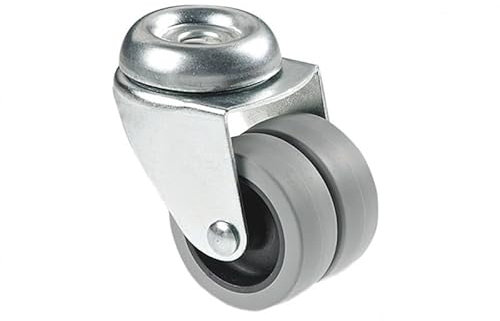 RUEDA DOBLE POLIPROPILENO PASANTE Ø50MM