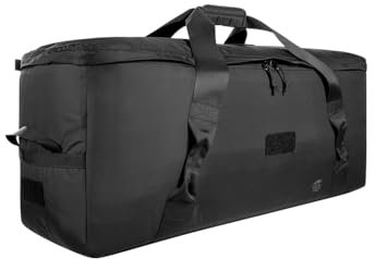 Tasmanian Tiger TT Gear Bag - Wattierte, robuste Ausrüstungstasche schwarz mit Lasercut Molle und Klett innen sowie Zwei Netztaschen. (100 Liter)