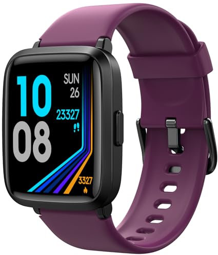 LETSACTIV Smartwatch kompatibel mit iPhone und Android-Handys, Fitnessuhr mit Herzfrequenz- und Schlafmonitor, IP68 wasserdichter Fitness-Tracker für Frauen Männer