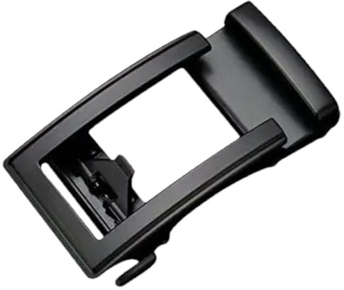 Zukunftsenkel Fibbia automatica per cintura in metallo, 3,8 cm, fibbia di ricambio senza fori, cintura in pelle da uomo, chiusura a cricchetto, fibbia a clic, chiusura per cintura in metallo, Nero