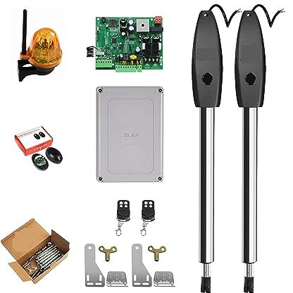 400KG automatique double bras électrique porte battante ouvre-porte opérateur moteur actionneur plus proche ouvre-porte battante for le contrôle d'accès,Protection complète(KIT NO20)