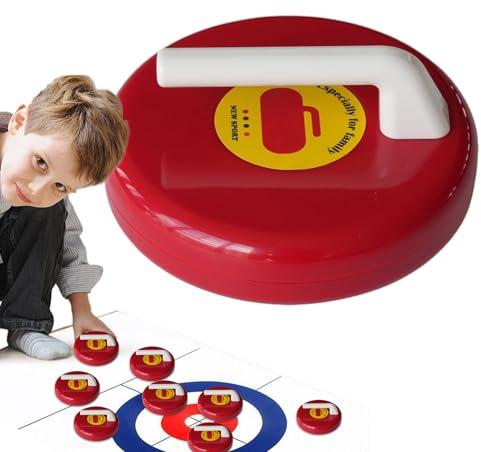 Curling Per Interni Compatto | Gioco Di Curling Da Tavolo,Gioco Per Feste In Famiglia All'Aperto In Classe Pavimento Vacanze
