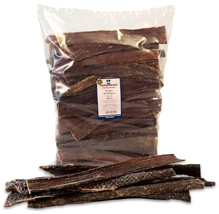 Tiernahrung Schwenner Carne de vacuno para perros – 30 cm deliciosas barras para masticar para perros de carne seca, 2500 g
