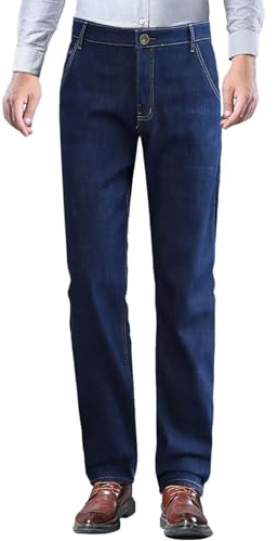 Jeans invernali da uomo, jeans termici, pantaloni da neve, bootcut in denim, foderati in pile, classici pantaloni termici, elasticizzati, casual, per lavoro, tutti i giorni