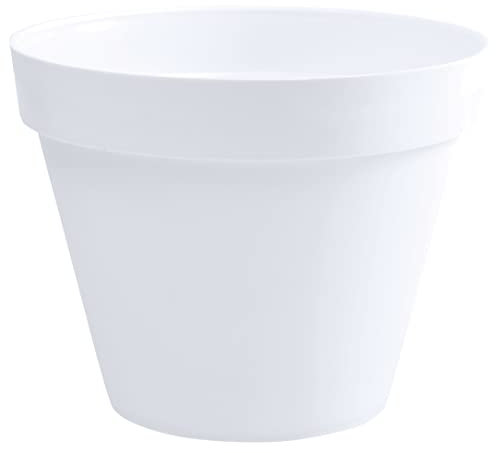 EDA - Pot de Fleur Rond TOSCANE Ø 60 cm - Volume 76 L - Ø 59 x H.47 cm - Blanc