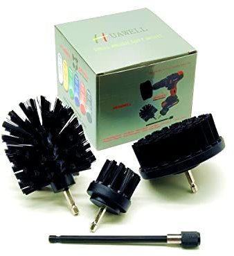 Brosse à récurer électrique Ultra Rigide avec rallonge de Brosse pour perceuse pour Nettoyage - Brosse pour perceuse - Ensemble de brosses de Nettoyage - Brosse pour perceuse en Nylon