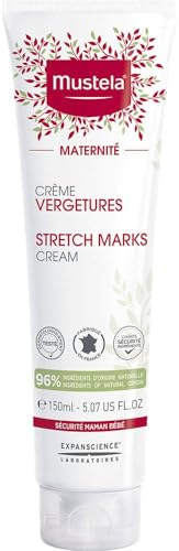 Mustela - Crème Vergetures - Prévention Efficace - Anti Vergetures Grossesse - A Base d'Huile de Maracuja, Formulé avec 96% d’Ingrédients d'origine Naturelle - Gamme Maternité et Femme Enceinte