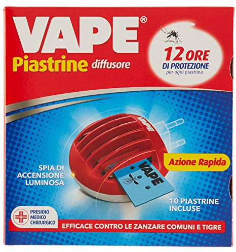 Vape - Diffusore Piastrine con Spina 10 piastrine