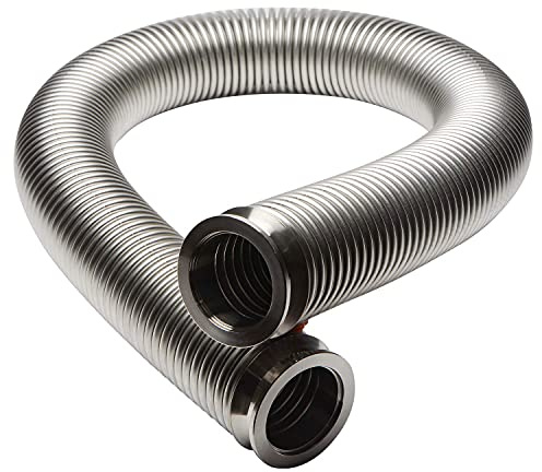 LoCo Science Stainless Steel Adapter for Vacuum Pipe Fittings - KF-40, Corregated Bellow Tube (1000mm)