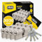 GERCAR Pro+ Juego 4x cilindro de cerradura/cerradura de barril con botón 60 mm - función de emergencia y peligro - 4x cerradura de puerta 30/30 - con 10 llaves - Longitud: 60 mm A: 30 B: 30