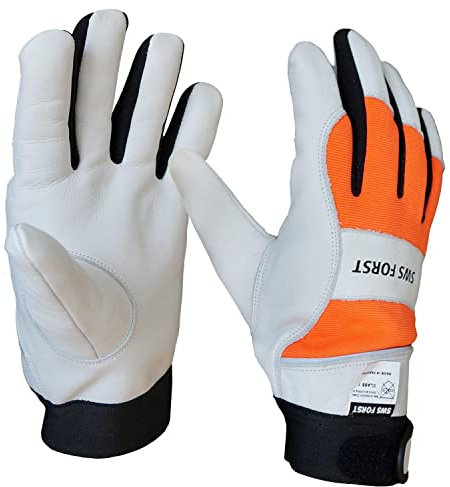 SWS Forst GmbH Schnittschutzhandschuh Forsthandschuh aus Leder Klasse 1 20m/s Gr. L
