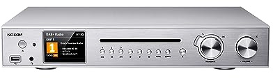 Noxon A 571 CD argento, radio internet, DAB+, sintonizzatore FM, Spotify, Bluetooth, USB, LAN + WLAN