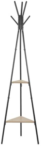 VINTHERA MOA Perchero con Pie en Acero y Madera, 49.5x49.5x180 cm