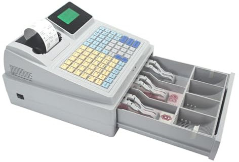 Multifunktionales Englischer Registrierkasse, LCD-Kundenanzeigebildschirm, Eingebauter Drucker, Cash Box-Speicherbox Mit Großer Kapazität