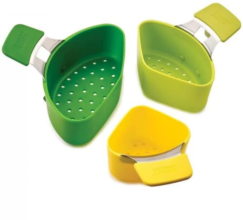 CHUNZHILAI 3 Pcs/Set Triple Divider Nest Non Stick Egg Steamer Cooking Strainers Silicone Saucepan Divider Steamer Basket Cooking Strainer Kitchen Gadgets