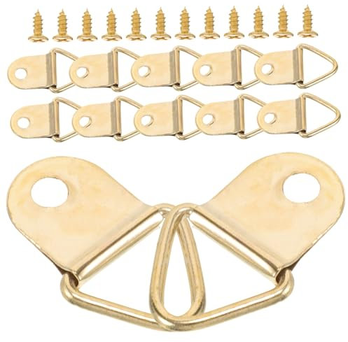 OSALADI Dekorative Haken Zum Aufhängen 100-teiliges Bildaufhängeset Metalldreieckringe für Gerahmte Kunst