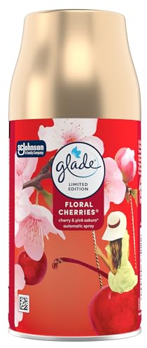 Glade Automatic Air Freshener Refills, Room Spray & Odour Eliminator for Home, Long-lasting Fragrance Infused with Essential Oils, Frosted Floral Cherries, 269ml