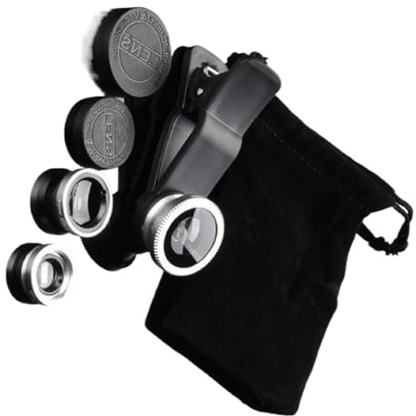 3-in-1 Smartphone-Fischaugenobjektiv zum Anklippen, für die meisten Handys, Weitwinkel, Makro-Fischaugenobjektive