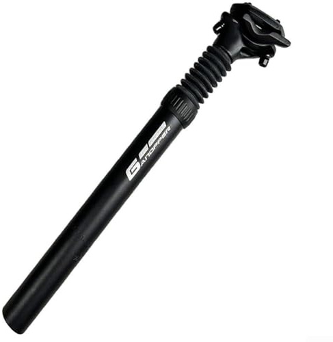 Emiif Tija de sillín de aleación de aluminio con amortiguador de ciclismo, poste de asiento de suspensión ajustable para bicicletas de carretera MTB (25,4 mm)
