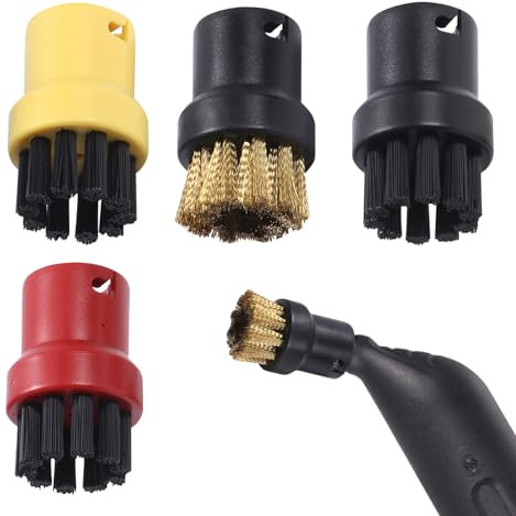 NIYATA 4 Pcs Steam Cleaner Nozzle Bristle for Karcher Steam Cleaner Accessories, Compatible with Karcher SC1 SC2 CTK10 SC3 SC4 SC5 SC7 Series