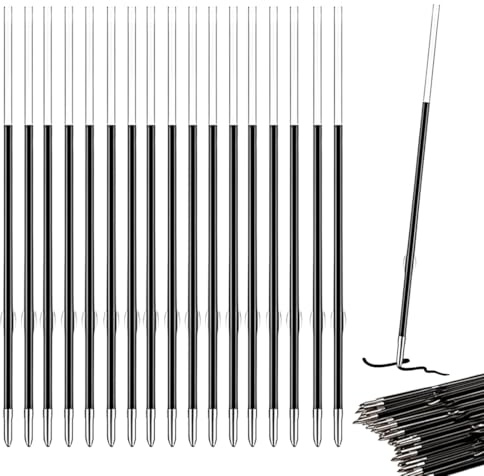 JUGUTA 60 Pièce Recharge De Stylo Rétractables, 0,7Mm Remplacement Recharges, Recharge Stylo Bille, Recharges De Stylo À Bille Gel, Cartouche Stylo Bille, Compatible Avec Plupart Stylos À Bille(Bleu)