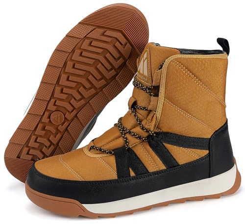 Mishansha Botas Nieve Mujer Cómodas Botines de Invierno Antideslizante Marrón 39EU