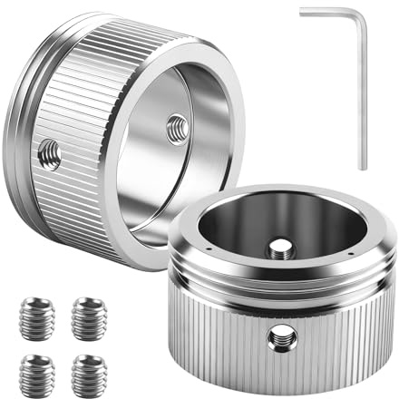 YiJiuBa 2 Stück Heizkörperthermostat Adapter, M30x15 Heizkörperventil Thermostatkopf mit den Streifen 304 Edelstahl Heizkörper Zubehör mit Sechskantschlüssel