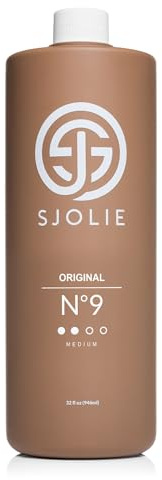 SJOLIE Spray Tan Solution - No. 9 - Medium Hydrating Tanning Spray | Sunless Tanner for Long Lasting, All Natural Glow (32oz)