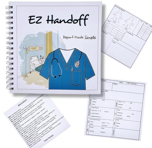 EZ Handoff Nurse Report Sheet Notebook, Nursing Notebook with 100 Nursing Report Sheets | Nursing Clinical Essentials, Student Nurse Essentials, Notebooks for Nursing School (Compact Edition) - 6”x6”