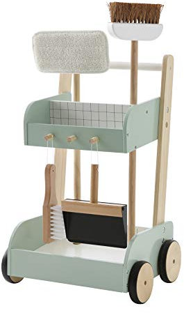 VERTBAUDET Chariot de ménage en Bois Vert TU