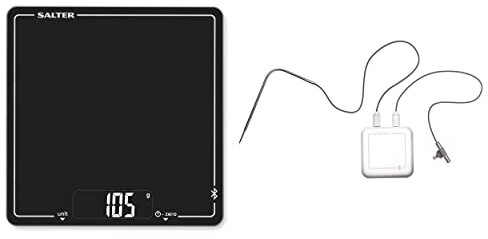 Salter COMBO-7800 Bluetooth Thermometer and Digital Kitchen Scale, Ideal for Baking and Cooking Roasts and BBQ Food, Connects to Salter Cook App