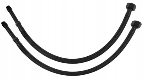 60cm M10 x 3/8 Inch BSP Schwarz Nylon Geflochten Flexibler Schlauch Zapfhahn