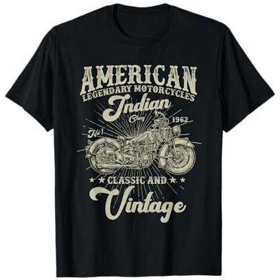 Classic & Vintage American Motorcycle Indian Born 1962 T-Shirt