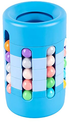 Tiandeng Soporte para bolígrafo de escritorio | Rompecabezas 2 en 1 con cubo mágico giratorio y soporte para lápices - Puzzle para niños Juguete de descompresión Magic Cube Ball Game para Estudiantes