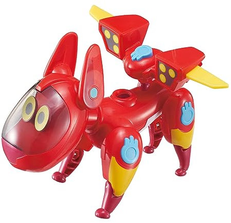 AlphaToys Petronix Defenders - Transformierendes Max Mode Pet Pup-E, ca. 12 cm große Spielfigur für Kinder, verwandelbarer Roboter-Hund mit ausklappbaren Flügeln