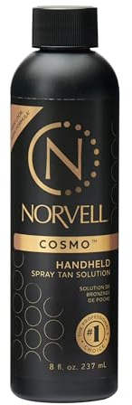 Norvell Spray Tan Solution Cosmo 8 fl oz – Professional Sunless Tanning Formula With a Blend of Warm Brown & Cool Violet Brown Undertones, Long Lasting Handheld Self Tanning Spray