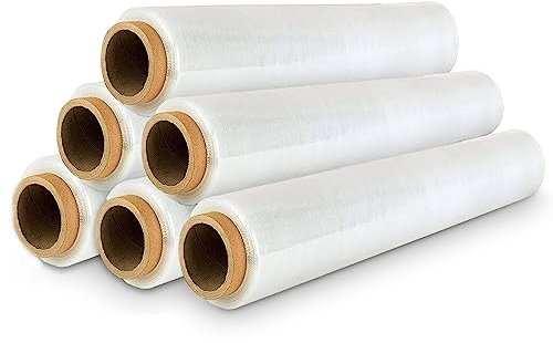 V1 Trade Film Etirable Demenagement - 6 Rouleaux Film Palette Transparent 50cm x 150m - Plastique Protection pour Colis et Meubles