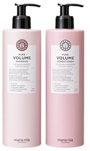 Maria Nila Pure Volume, Schampo & Balsam set (2 x 500 ml), Vitamin B5 ger volym till tunt och fint hår, 100% veganskt och sulfat-/parabenfritt