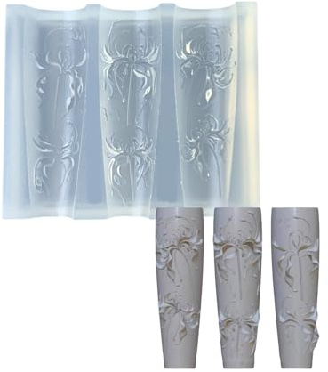 Zeizafa Moule en silicone souple pour ongles en forme de fleur 3D