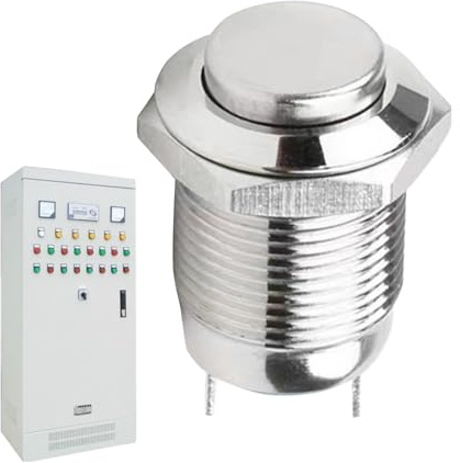 Pulsante a pressione, 12 mm Multifunzionale Tasto di rotondo, pulsante metallico e industriale, per autoveicoli all'aperto officina macchine e attrezzature fabbrica domestica