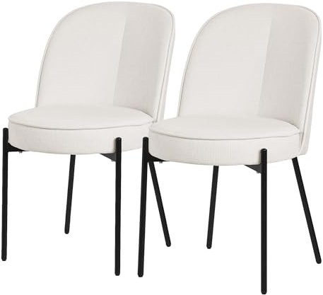 ML-Design 2-pack matsalsstolar runda beige eleganta köksstolar i exklusiv sammet med stabila metallben ergonomiskt formade stoppade stolar med ryggstöd för kök matsal och vardagsrum i modern design