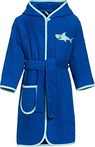 Playshoes Frottee-Bademantel Hai Bata para Niños, Azul (Blue 7), 98-104