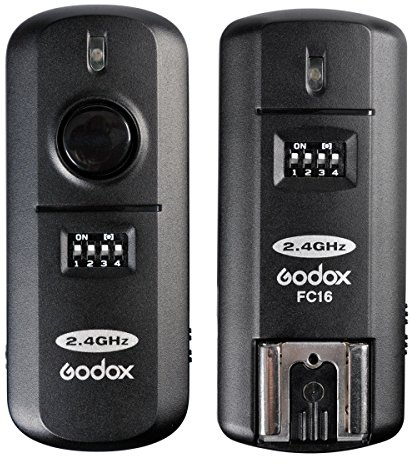 Godox FC-16 2.4Ghz 16 Channels Studio Remote Wireless Flash Trigger with Remote Receiver for Nikon Camera D3100 D3200 D600 D90 D800E D800 D700 D300S D300 D200 D7100 D7000 D5100 D5000 D4 D3S D3X D2Xs