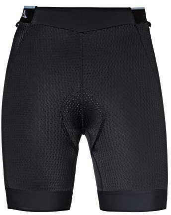 Schöffel Damen Skin Pants 8h L, atmungsaktive Stretch-Radhose mit Polster und Bodymapping, Fahrrad Unterhosen mit bakteriostatischer Silbernitrat-Behandlung, black, 46