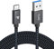 RAMPOW USB C Kabel, 3A Schnellladekabel USB C USB 3.0 & QC 3.0, Ladekabel USB C, iPhone 16 Ladekabel Datenkabel USB-C für iPhone 16/16 Pro/15/15 Pro, Samsung Galaxy S22/S21/S20/Note10-2M/Grau, Nylon