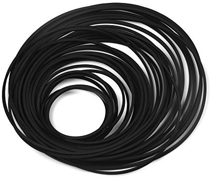 Lot de 30 Courroies Plates carrées de Tailles variées 25-85 mm pour enregistreur, baladeur, Lecteur DVD