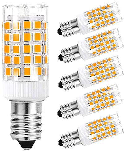 SSQY E14 led Light Bulb dimmable, e14 European Screw Base LED Light Bulbs 40 Watt Incandescent Bulb Equivalent, 4W T3/T4 European Base Replacement Omni-Directional,Warm White 3000k(5-Pack)