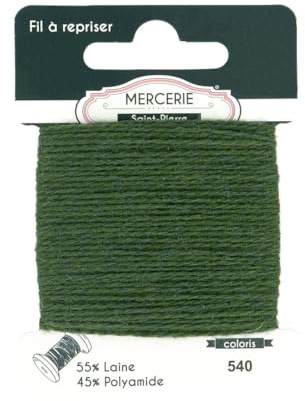 Darning Yarn Wool 15 m Bottle Green