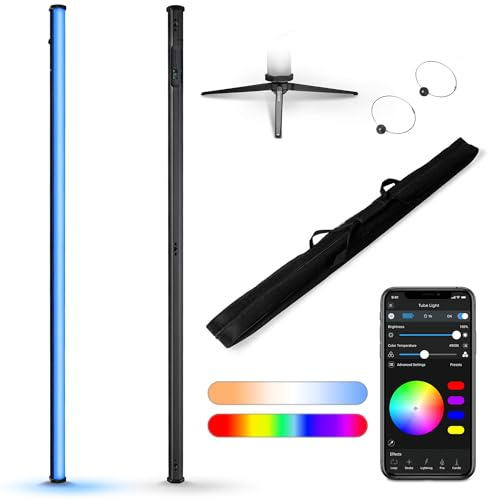 Lume Cube RGB 4' XL Tube Light for Photo & Video | RGBWW Full Color Tube Light | Bluetooth App Controlled | Millions of Colors | Aluminum Durable Design | 97+ CRI